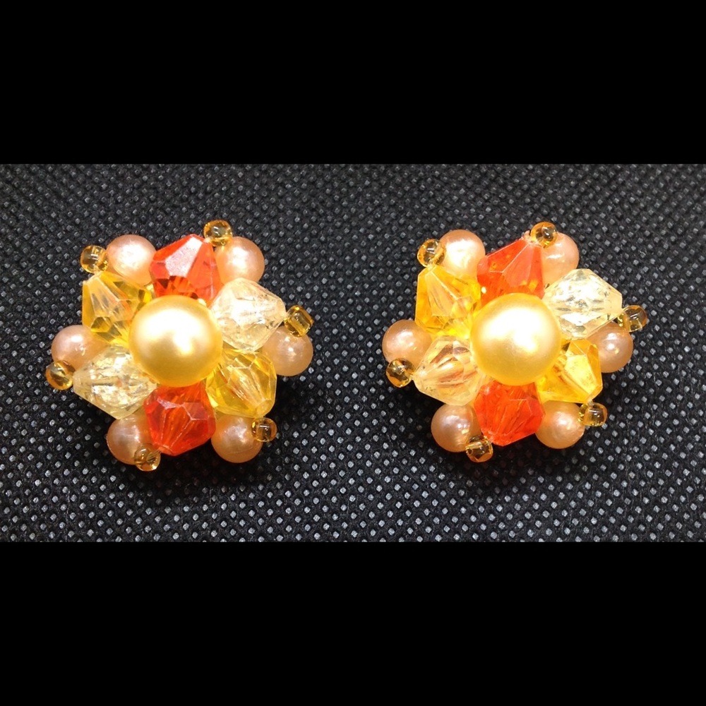 Vintage German Made  Clip On Earrings